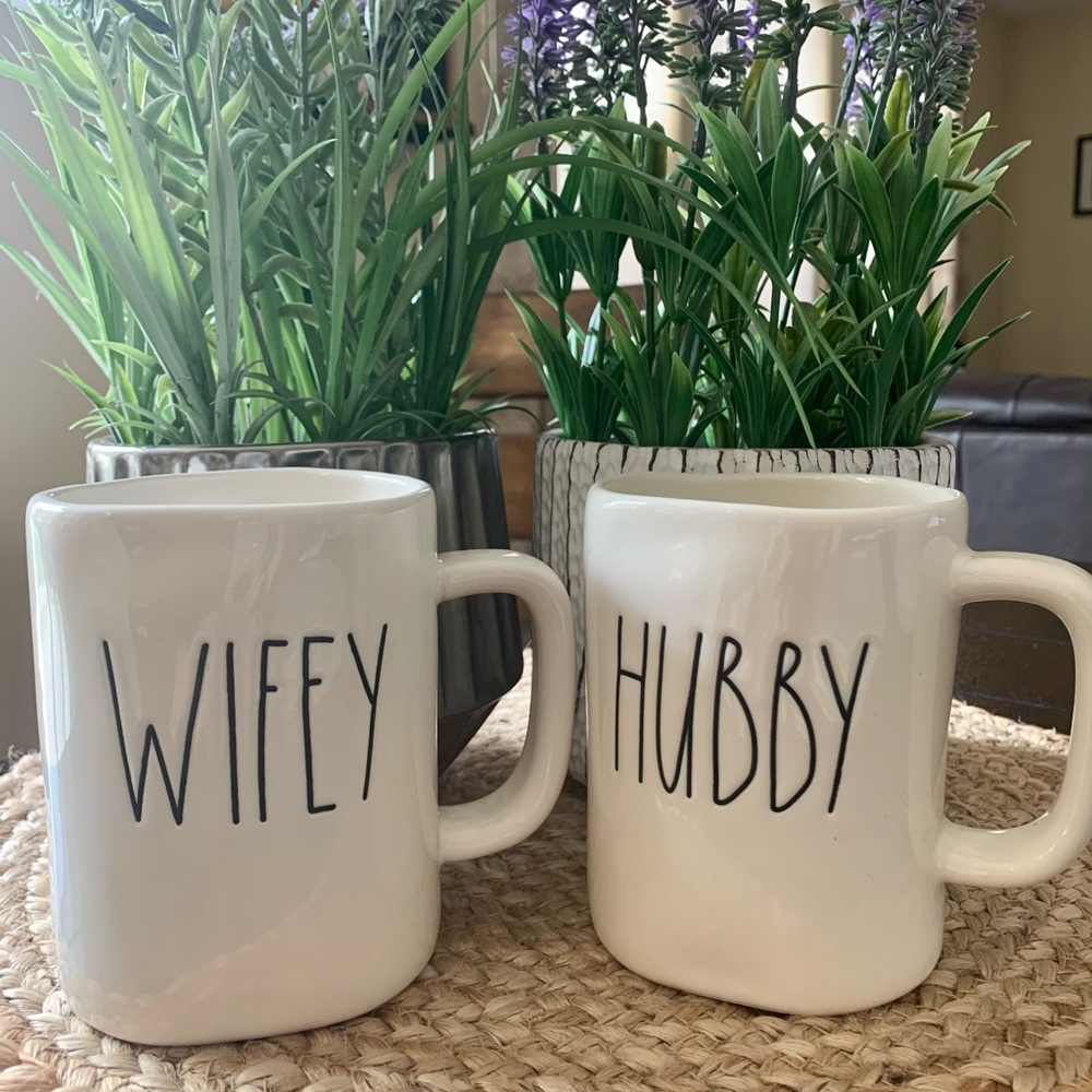 RAE DUNN❣️“WIFEY & HUBBY” Coffee Mugs